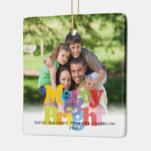 Vroege feestdag met feestdagen en feestelijke foto keramisch ornament (Links)