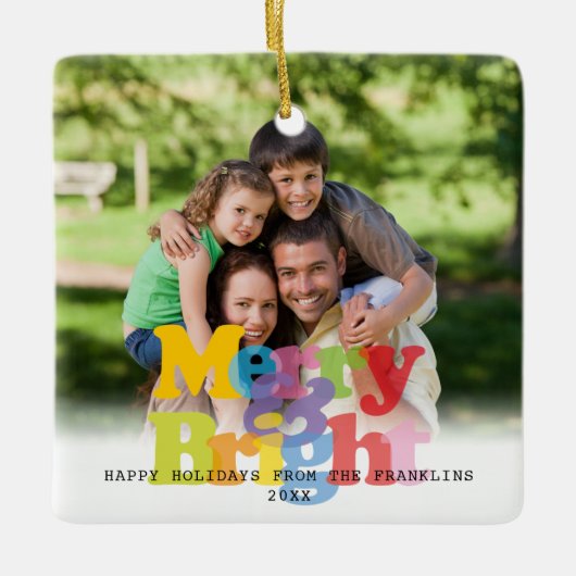 Vroege feestdag met feestdagen en feestelijke foto keramisch ornament (Voorkant)