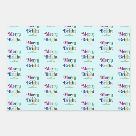 Vroege feestdag met kleurrijke feestdagen inpakpapier vel (Voorkant 3)