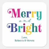 Vroege feestdag met kleurrijke feestdagen vierkante sticker (Voorkant)