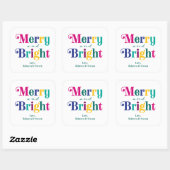 Vroege feestdag met kleurrijke feestdagen vierkante sticker (Vel)