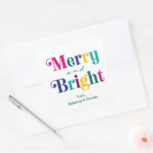 Vroege feestdag met kleurrijke feestdagen vierkante sticker (Envelop)