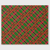 Vroege feestdag, modern, rood en groen cadeaupapier (Vlak)