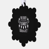 Vroege feestdagen met lichte feestdagen en lichte ornament kaart (Links)