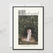 Vroege, gehuwde Elegant-minuscule kerstfoto Feestdagenkaart (Voorkant)