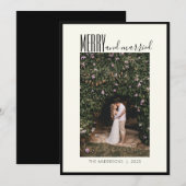 Vroege, gehuwde Elegant-minuscule kerstfoto Feestdagenkaart (Voorkant / Achterkant)