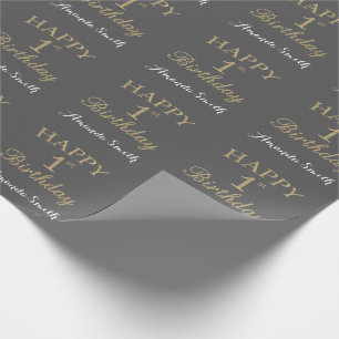 Vroege gouden glitter en grijs cadeaupapier