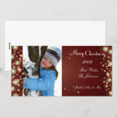 Vroege gouden kerstversiering, fotokaarten feestdagenkaart (Voorkant / Achterkant)