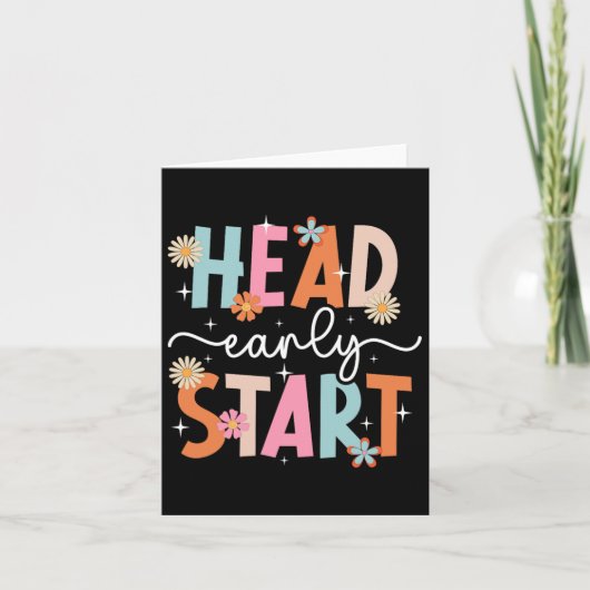 Vroege Head Start Student Eerste dag van Head Star Kaart (Voorkant)