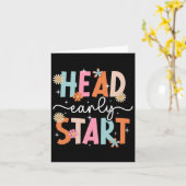 Vroege Head Start Student Eerste dag van Head Star Kaart (Gele Bloem)