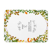 Vroege herfst botanische bruiloft sparen de datum magneet (Horizontaal)