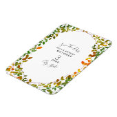 Vroege herfst botanische bruiloft sparen de datum magneet (Linkerzijde)