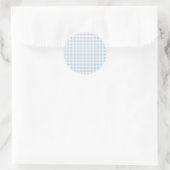 Vroege Herfst Klassieke Gingham | Stofblauw Ronde Sticker (Tas)
