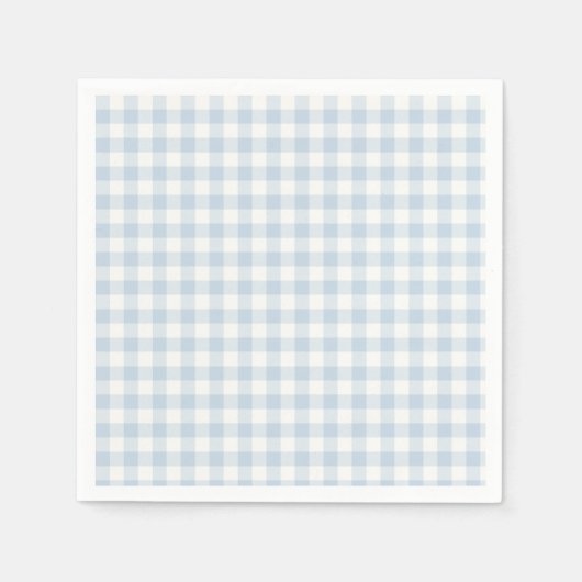 Vroege Herfst Klassieke Gingham | Stofblauw Servet (Voorkant)