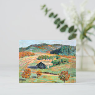 Vroege Herfst Landschap Grant Wood, Briefkaart