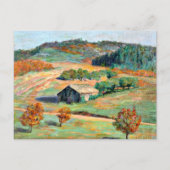 Vroege Herfst Landschap Grant Wood, Briefkaart (Voorkant)