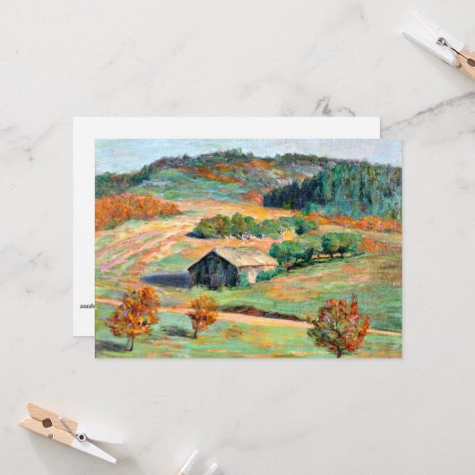 Vroege Herfst Landschap Kaart (Voorkant / Achterkant in situ)