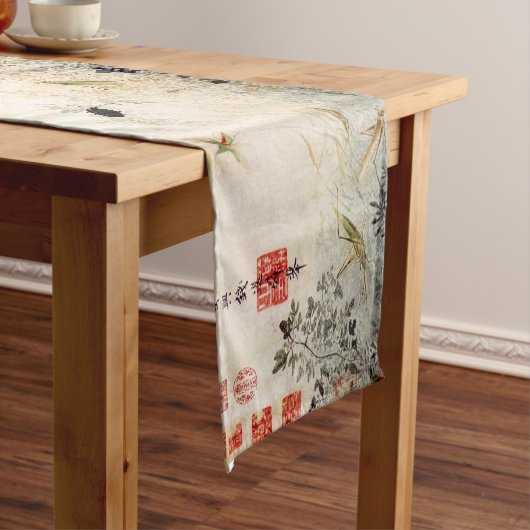 Vroege herfst oude Chinese oosterse kunst Korte Tafelloper (Voorbeeld)