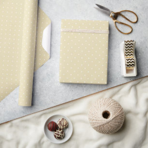Vroege Herfst Polka Stippen Micro Gouden Tarwe Cadeaupapier