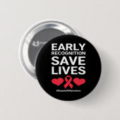 Vroege Herkenning Slaat Levens Sepsis En Bloedkank Ronde Button 5,7 Cm (Voorkant /achterkant)