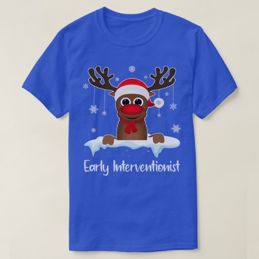 Vroege Interventionist Squad Reindeer Santa Hat Ch T-shirt (Design voorkant)
