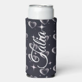 Vroege jaren 2000 zwart-wit-hartoude schoolkunst seltzer blikjeskoeler (Seltzer Voorkant)