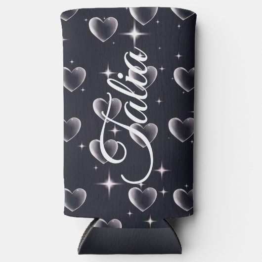 Vroege jaren 2000 zwart-wit-hartoude schoolkunst seltzer blikjeskoeler (Voorkant)