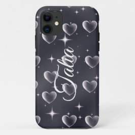 Vroege jaren 2000 zwart-withartoude schoolkunst Case-Mate iPhone case