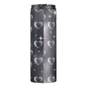 Vroege jaren 2000 zwart-withartoude schoolkunst thermosbeker (Achterkant)