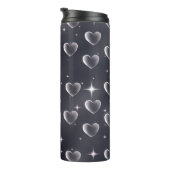 Vroege jaren 2000 zwart-withartoude schoolkunst thermosbeker (Geroteerd rechts)