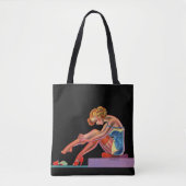 vroege jaren '40 Schitterende pin-up girl print Tote Bag (Voorkant)