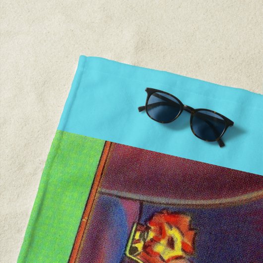 vroege jaren veertig van de vorige eeuw Prachtige  Strandlaken (In situ)