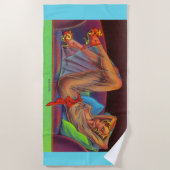 vroege jaren veertig van de vorige eeuw Prachtige  Strandlaken (Voorkant)