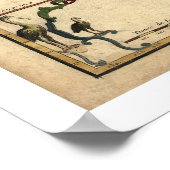 Vroege Kaart 1712 voor Californië en Mexico Poster (Hoek)