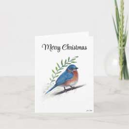Vroege Kaart met kerstvioolvogel