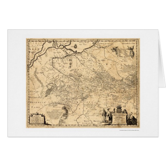 Vroege kaart Oekraïne 1648 (Voorkant Horizontaal)