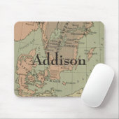 Vroege kaart van Denemarken en Zweden Muismat (Met muis)