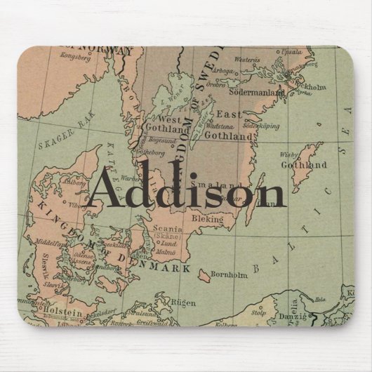 Vroege kaart van Denemarken en Zweden Muismat (Voorkant)