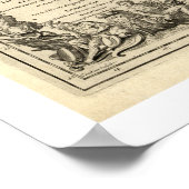 Vroege kaart van Frankrijk 1700 Poster (Hoek)