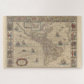 Vroege Kaart van Noord- en Zuid-Amerika Legpuzzel (Horizontaal)
