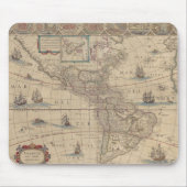 Vroege Kaart van Noord- en Zuid-Amerika Muismat (Voorkant)