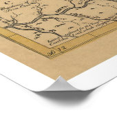 Vroege Kentucky Map - 1784 Poster (Hoek)