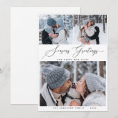 Vroege kerst 3 Collage Multi Photo Holiday Card Kaart (Voorkant / Achterkant)