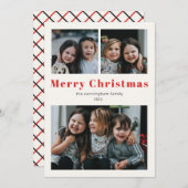 Vroege kerst 3 Foto Simple Holiday Card Feestdagenkaart (Voorkant / Achterkant)