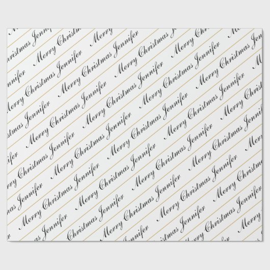 Vroege kerst aangepaste kerstnaam op maat cadeaupapier (Vlak)