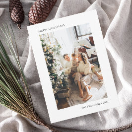Vroege kerst Eenvoudige foto-feestdag Kaart