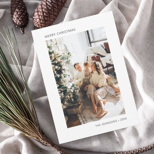 Vroege kerst Eenvoudige foto-feestdag Kaart