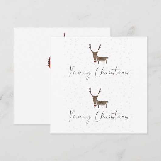 Vroege kerst en gezegende kerstwaterverf H Feestdagenkaart (Voorkant / Achterkant)