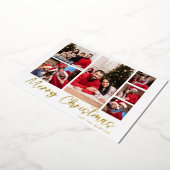 Vroege kerst Folie 6 FotoKerstmis Uitnodiging (Gedraaid)