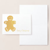 Vroege kerst Gingerbrood Man Cookie Holiday Folie Kaarten (Display)